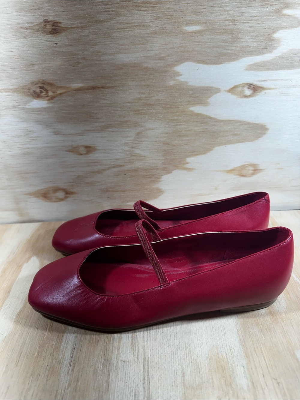Marc Fisher Red Mary Jane Ballet Flats Women’s Size 8